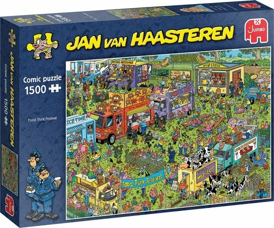 Jan Van Haasteren Food Truck Festival Puzzel - 1500 Stukjes 4 Jan Van Haasteren Food Truck Festival Puzzel - 1500 Stukjes - Afbeelding 2