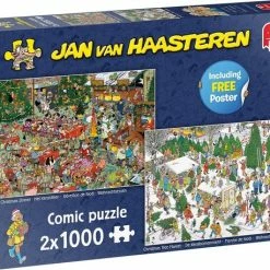 Jan Van Haasteren Christmas Gifts Puzzel - 2x1000 Stukjes
