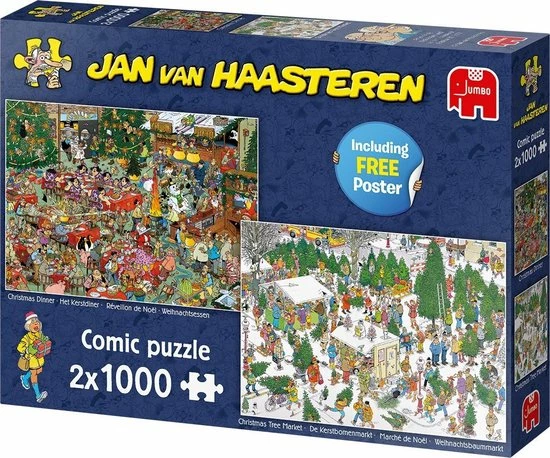 Jan Van Haasteren Christmas Gifts Puzzel - 2x1000 Stukjes 6 Jan Van Haasteren Christmas Gifts Puzzel - 2x1000 Stukjes - Afbeelding 4