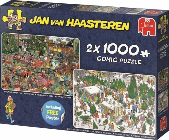 Jan Van Haasteren Christmas Gifts Puzzel - 2x1000 Stukjes 10 Jan Van Haasteren Christmas Gifts Puzzel - 2x1000 Stukjes - Afbeelding 8