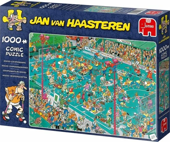 Jan Van Haasteren Hockey Kampioenschappen Puzzel - 1000 Stukjes 8 Jan Van Haasteren Hockey Kampioenschappen Puzzel - 1000 Stukjes - Afbeelding 6