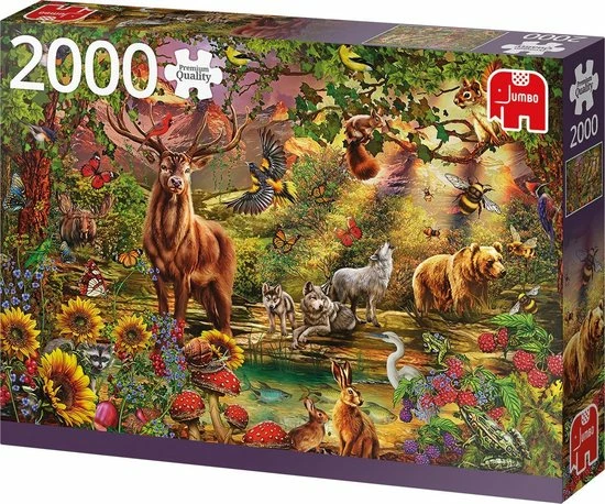 Jumbo Premium Collection Puzzel Magische Bos Bij Zonsondergang - Legpuzzel - 2000 Stukjes 5 Jumbo Premium Collection Puzzel Magische Bos Bij Zonsondergang - Legpuzzel - 2000 Stukjes - Afbeelding 3