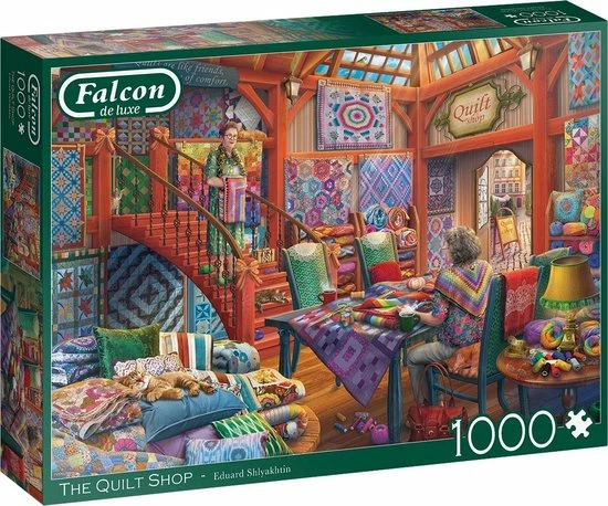 Falcon Puzzel The Quilt Shop - Legpuzzel - 1000 Stukjes 3 Falcon Puzzel The Quilt Shop - Legpuzzel - 1000 Stukjes