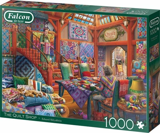 Falcon Puzzel The Quilt Shop - Legpuzzel - 1000 Stukjes 8 Falcon Puzzel The Quilt Shop - Legpuzzel - 1000 Stukjes - Afbeelding 6