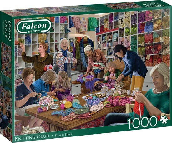 Falcon Puzzel Knitting Club - Legpuzzel - 1000 Stukjes 3 Falcon Puzzel Knitting Club - Legpuzzel - 1000 Stukjes