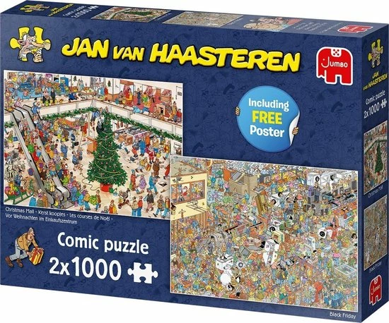 Jan Van Haasteren Kerstkoopjes & Black Friday Puzzel - 2 X 1000 Stukjes 8 Jan Van Haasteren Kerstkoopjes & Black Friday Puzzel - 2 X 1000 Stukjes - Afbeelding 6