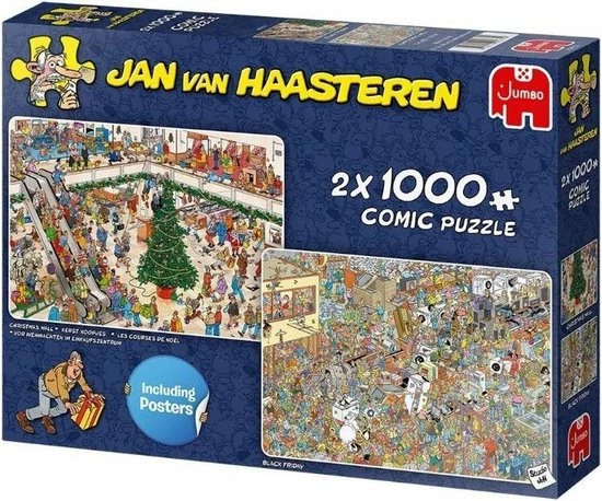 Jan Van Haasteren Kerstkoopjes & Black Friday Puzzel - 2 X 1000 Stukjes 9 Jan Van Haasteren Kerstkoopjes & Black Friday Puzzel - 2 X 1000 Stukjes - Afbeelding 7