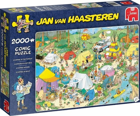 Jan Van Haasteren Kamperen In Het Bos Puzzel - 2000 Stukjes 3 Jan Van Haasteren Kamperen In Het Bos Puzzel - 2000 Stukjes
