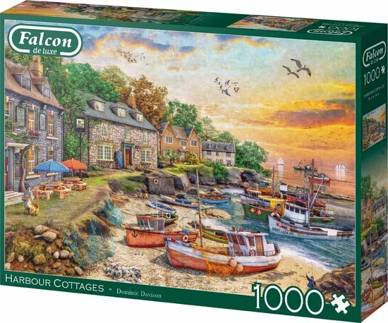 Falcon Puzzel Harbour Cottages - Legpuzzel - 1000 Stukjes 4 Falcon Puzzel Harbour Cottages - Legpuzzel - 1000 Stukjes - Afbeelding 2