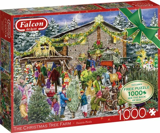 Falcon De Luxe The Christmas Tree Farm 2x1000 Stukjes - Legpuzzel 3 Falcon De Luxe The Christmas Tree Farm 2x1000 Stukjes - Legpuzzel