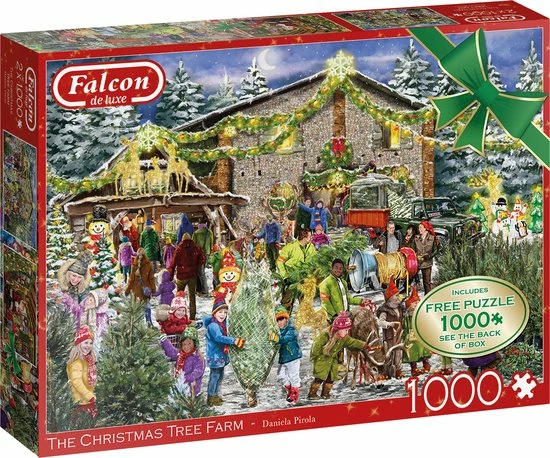 Falcon De Luxe The Christmas Tree Farm 2x1000 Stukjes - Legpuzzel 8 Falcon De Luxe The Christmas Tree Farm 2x1000 Stukjes - Legpuzzel - Afbeelding 6