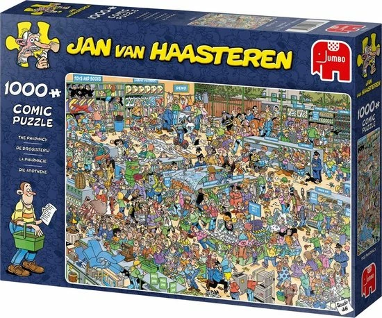 Jan Van Haasteren De Drogisterij Puzzel - 1000 Stukjes 11 Jan Van Haasteren De Drogisterij Puzzel - 1000 Stukjes - Afbeelding 9