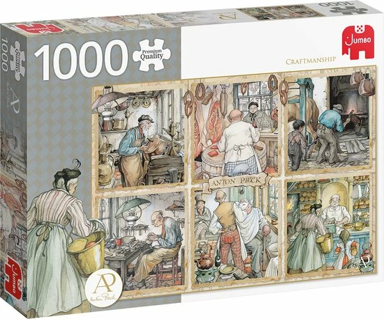 Jumbo Premium Collection Puzzel Anton Pieck Ambachtslieden - Legpuzzel - 1000 Stukjes 10 Jumbo Premium Collection Puzzel Anton Pieck Ambachtslieden - Legpuzzel - 1000 Stukjes - Afbeelding 8