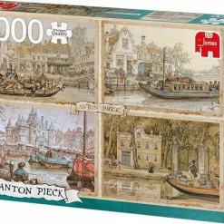 Jumbo Premium Collection Puzzel Anton Pieck Boten In De Gracht - Legpuzzel - 1000 Stukjes -Exporteren puzzels winkel 550x458 382