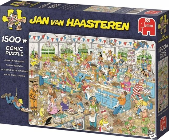 Jan Van Haasteren Taarten Toernooi Puzzel - 1500 Stukjes 5 Jan Van Haasteren Taarten Toernooi Puzzel - 1500 Stukjes - Afbeelding 3