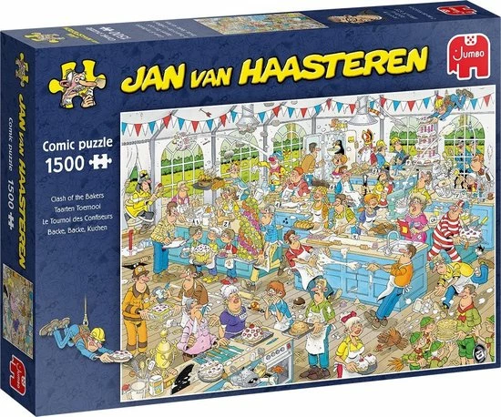 Jan Van Haasteren Taarten Toernooi Puzzel - 1500 Stukjes 10 Jan Van Haasteren Taarten Toernooi Puzzel - 1500 Stukjes - Afbeelding 8