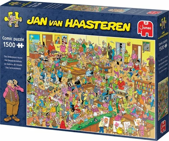 Jan Van Haasteren Het Bejaardentehuis 1500 Stukjes - Legpuzzel 6 Jan Van Haasteren Het Bejaardentehuis 1500 Stukjes - Legpuzzel - Afbeelding 4