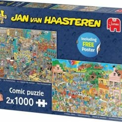 Jan Van Haasteren De Muziekwinkel & Vakantiekriebels Puzzel - 2 X 1000 Stukjes 16 Jan Van Haasteren De Muziekwinkel & Vakantiekriebels Puzzel - 2 X 1000 Stukjes -Exporteren puzzels winkel 550x458 78