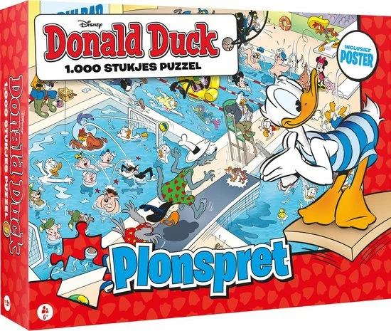Donald Duck Puzzel - Plonspret - 1000 Stukjes 4 Donald Duck Puzzel - Plonspret - 1000 Stukjes - Afbeelding 2
