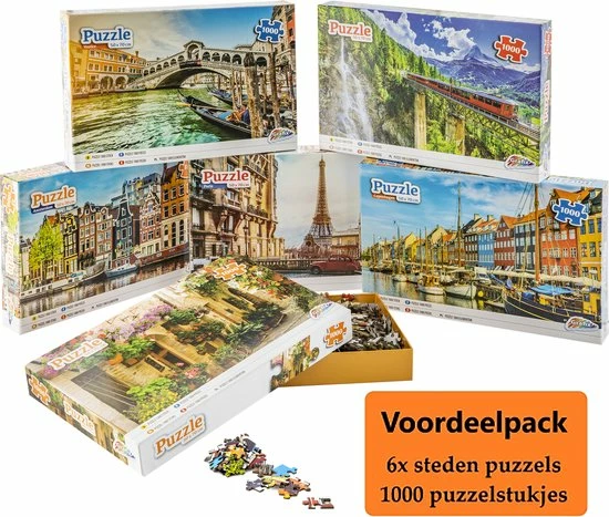 Grafix Voordeelpack 6x Puzzel 1000 Stukjes Volwassenen | Verschillende Steden Puzzels | Afmeting 50 X 70 CM | Legpuzzel 3 Grafix Voordeelpack 6x Puzzel 1000 Stukjes Volwassenen | Verschillende Steden Puzzels | Afmeting 50 X 70 CM | Legpuzzel