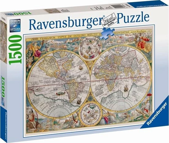 Ravensburger Puzzel Wereldkaart 1594 - Legpuzzel - 1500 Stukjes 7 Ravensburger Puzzel Wereldkaart 1594 - Legpuzzel - 1500 Stukjes - Afbeelding 5