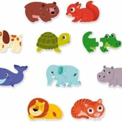 Djeco Puzzel Duo - Dieren - 10 X 2 Stukjes -Exporteren puzzels winkel 550x468 2