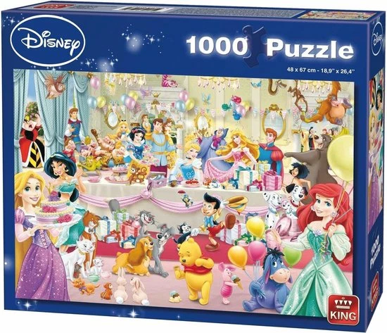 King Disney Puzzel 1000 Stukjes - Birthday Party (68 X 49 Cm) 3 King Disney Puzzel 1000 Stukjes - Birthday Party (68 X 49 Cm)
