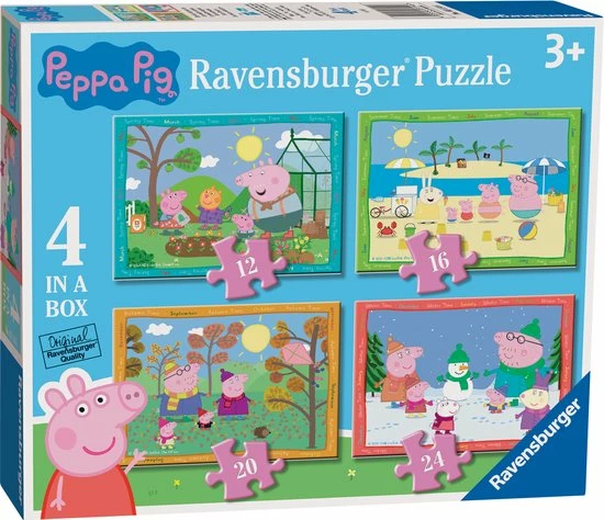 Ravensburger Puzzel Peppa Pig: 4 Seizoenen - 12+16+20+24 Stukjes 4 Ravensburger Puzzel Peppa Pig: 4 Seizoenen - 12+16+20+24 Stukjes - Afbeelding 2