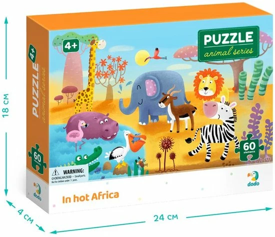 DODO Toys - Puzzel Dieren 4+ -60 Stukjes - 23x32 Cm - Dieren Speelgoed Voor Kinderen - Kinderpuzzel 4 Jaar 4 DODO Toys - Puzzel Dieren 4+ -60 Stukjes - 23x32 Cm - Dieren Speelgoed Voor Kinderen - Kinderpuzzel 4 Jaar - Afbeelding 2
