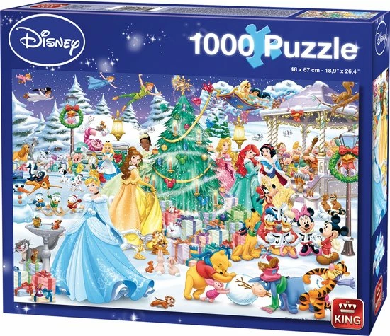 King Disney - Puzzel - Winter Wonderland - 1000 Stukjes - Multicolor 3 King Disney - Puzzel - Winter Wonderland - 1000 Stukjes - Multicolor