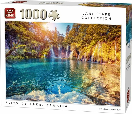King Puzzel 1000 Stukjes (68 X 49 Cm) - Plitvice Lake - Legpuzzel - Landschap - Volwassenen 3 King Puzzel 1000 Stukjes (68 X 49 Cm) - Plitvice Lake - Legpuzzel - Landschap - Volwassenen