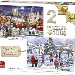 King Legpuzzels Wintercollectie 1000 Stukjes 2-delig
