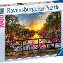 Ravensburger Puzzel Fietsen In Amsterdam - Legpuzzel - 1000 Stukjes -Exporteren puzzels winkel 550x476 10