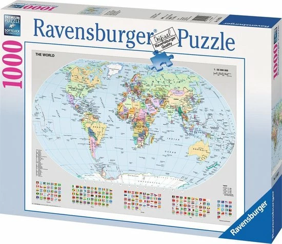 Ravensburger Puzzel Staatkundige Wereldkaart - Legpuzzel - 1000 Stukjes 7 Ravensburger Puzzel Staatkundige Wereldkaart - Legpuzzel - 1000 Stukjes - Afbeelding 5