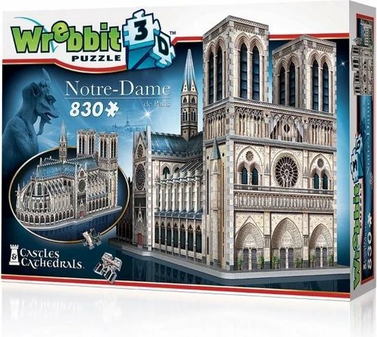 Wrebbit 3D Wrebbit Notre-Dame De Paris - 3D Puzzel - 830 Stuks 3 Wrebbit 3D Wrebbit Notre-Dame De Paris - 3D Puzzel - 830 Stuks