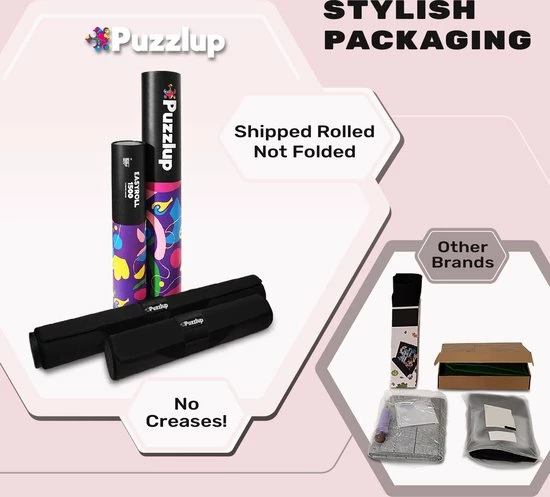 Puzzlup 1500 - Puzzelmat Neopreen - Zelfsluitend & Antislip - Portapuzzle Met Luxe Opbergtube - Tot En Met 1500 Stukjes - 66 X 120 Cm 9 Puzzlup 1500 - Puzzelmat Neopreen - Zelfsluitend & Antislip - Portapuzzle Met Luxe Opbergtube - Tot En Met 1500 Stukjes - 66 X 120 Cm - Afbeelding 7
