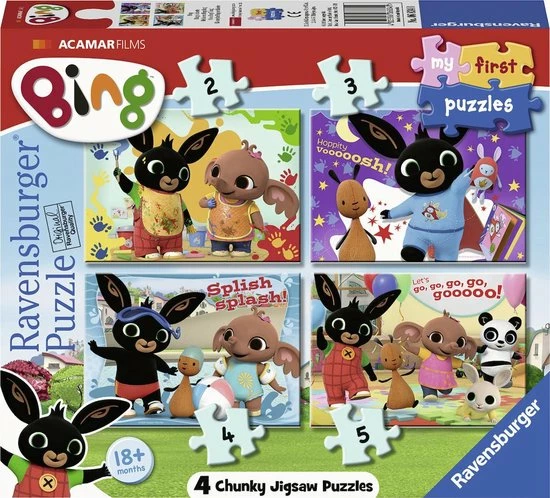 Ravensburger Bing Bunny - My First Puzzels - 2+3+4+5 Stukjes - Kinderpuzzel 3 Ravensburger Bing Bunny - My First Puzzels - 2+3+4+5 Stukjes - Kinderpuzzel
