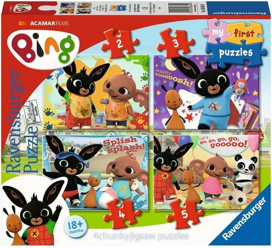 Ravensburger Bing Bunny - My First Puzzels - 2+3+4+5 Stukjes - Kinderpuzzel 9 Ravensburger Bing Bunny - My First Puzzels - 2+3+4+5 Stukjes - Kinderpuzzel - Afbeelding 7