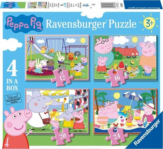 Ravensburger Peppa Pig Puzzelbox Puzzels 12+16+20+24 Stukjes - Kinderpuzzel 3 Ravensburger Peppa Pig Puzzelbox Puzzels 12+16+20+24 Stukjes - Kinderpuzzel