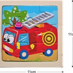 LS Goods Houten Puzzel - Brandweer Auto - 9 Delig - 11x11 Cm - Montessori 8 LS Goods Houten Puzzel - Brandweer Auto - 9 Delig - 11x11 Cm - Montessori -Exporteren puzzels winkel 550x503 9
