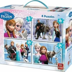 Disney Frozen Puzzel - 4-in-1 Koffer - 12, 16, 20 & 24 Stukjes