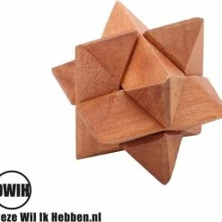 Merkloos Set Van 6 Houten IQ Puzzels - Breinbrekers - 3D Puzzel -Exporteren puzzels winkel 550x513 7