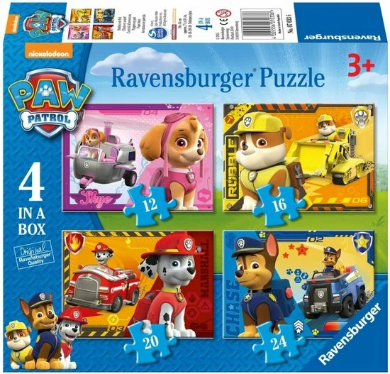 Ravensburger PAW Patrol: Puppies Op Pad - 12+16+20+24 Stukjes 10 Ravensburger PAW Patrol: Puppies Op Pad - 12+16+20+24 Stukjes - Afbeelding 8