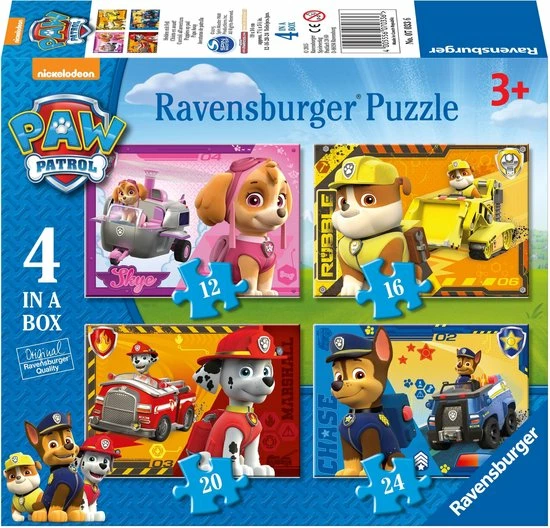 Ravensburger PAW Patrol: Puppies Op Pad - 12+16+20+24 Stukjes 3 Ravensburger PAW Patrol: Puppies Op Pad - 12+16+20+24 Stukjes