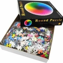 Blazing With Color Ronde Puzzel - 1000 Stukjes - Regenboog - 67.5x67.5cm - Volwassenen -Exporteren puzzels winkel 550x531 6