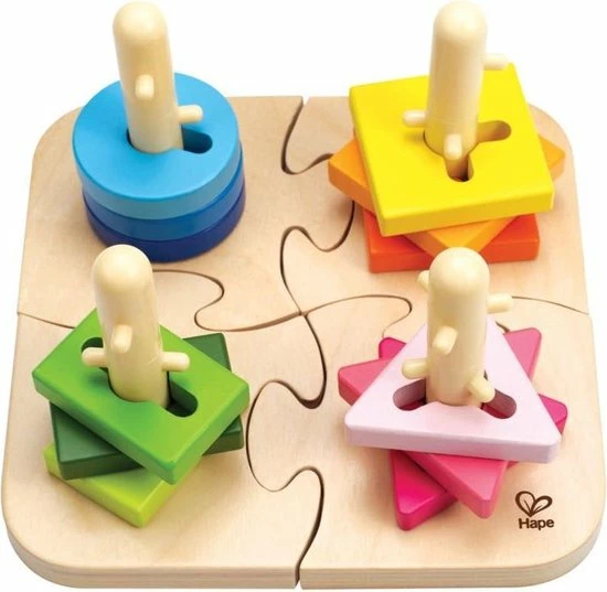 Hape Speelgoed - Vormen En Kleuren Puzzel 3 Hape Speelgoed - Vormen En Kleuren Puzzel