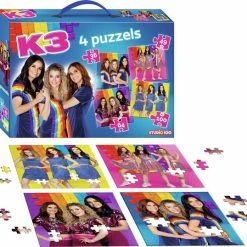 K3 Puzzel - 4 In 1 Puzzel - 36/49/64/100 Stukjes