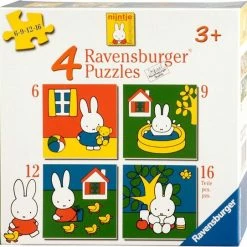 Ravensburger Nijntje. Vier Puzzels -6+9+12+16 Stukjes - Kinderpuzzel -Exporteren puzzels winkel 550x542 1