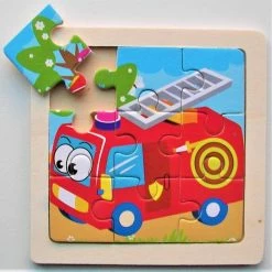 LS Goods Houten Puzzel - Brandweer Auto - 9 Delig - 11x11 Cm - Montessori 10 LS Goods Houten Puzzel - Brandweer Auto - 9 Delig - 11x11 Cm - Montessori -Exporteren puzzels winkel 550x543 5