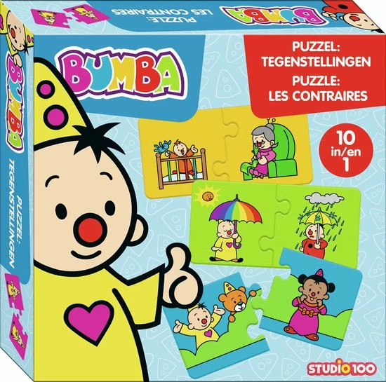 Bumba Puzzel 10 In 1 - Tegenstellingen - 10 Puzzels Van 2 Stuks 3 Bumba Puzzel 10 In 1 - Tegenstellingen - 10 Puzzels Van 2 Stuks